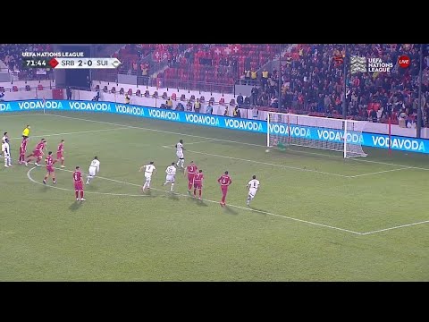 Breel Embolo Missed Penalty | Serbia vs Switzerland (2-0) Highlights  - UEFA National League 2024