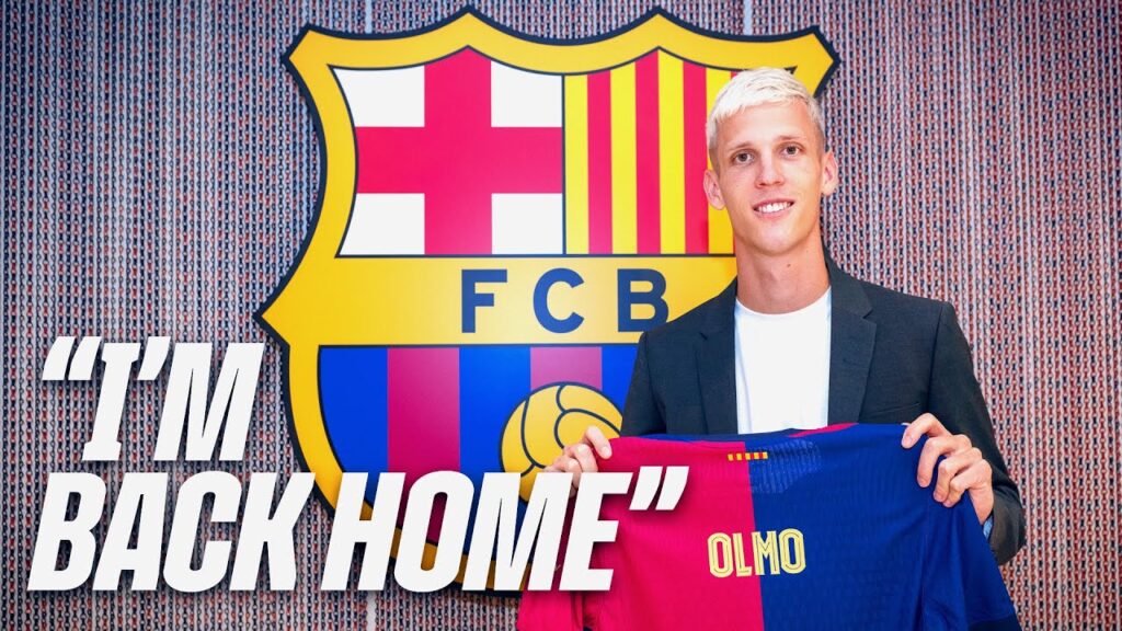 DANI OLMO's FIRST WORDS after signing for FC BARCELONA 📝💙♥️