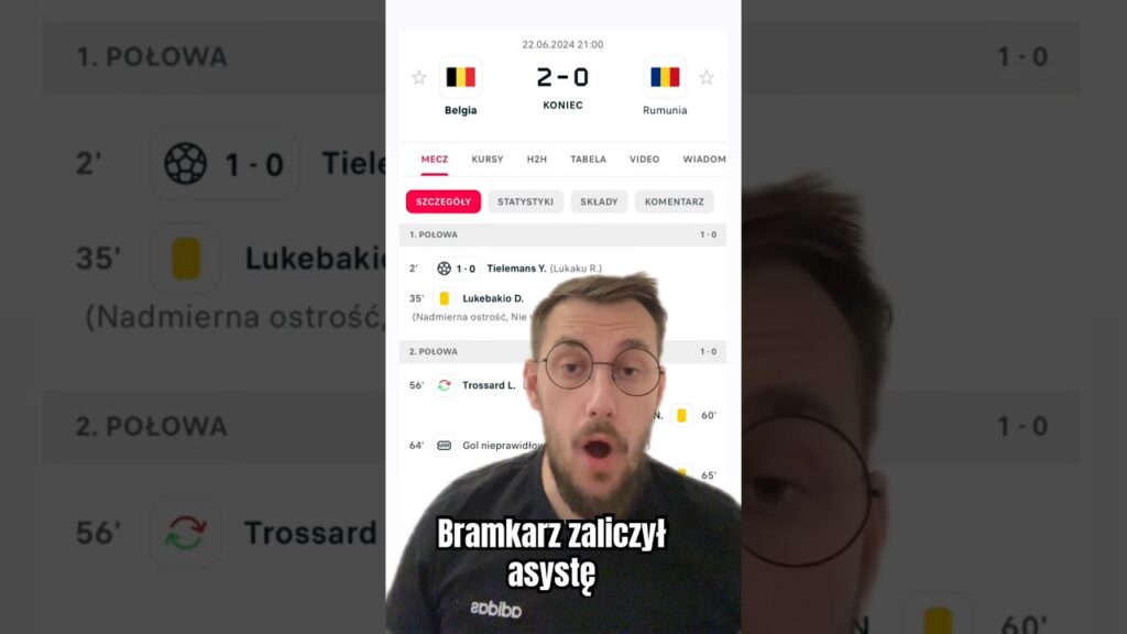 Bramkarz zaliczył asystę☝🏼😮🇧🇪🇹🇩 #casteels #belgiarumunia #euro2024 #grupae #mistrzostwaeuropy