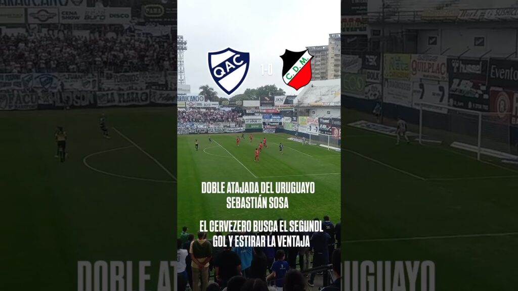 DOBLE ATAJADA DE SEBASTIÁN SOSA #quilmes #qac #afa #futbol⚽️ #argentina #maipu #mendoza