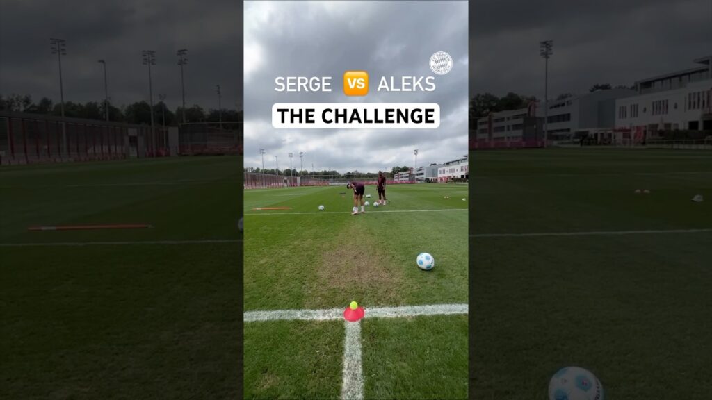 Gnabry 🆚 Pavlović - the passing battle ⚡️ Watch the challenge on YouTube! 🎥 #FCBayern #MiaSanMia