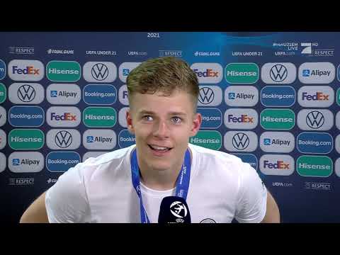 Fin Dahmen post-match interview - Deutschland u21 v Portugal (u21 EM2021 Finale)