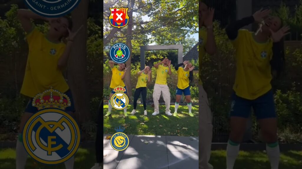 Vinicius Jr, Neymar Jr, Marquinhos, Cristiano Ronaldo #football #ronaldo #shorts