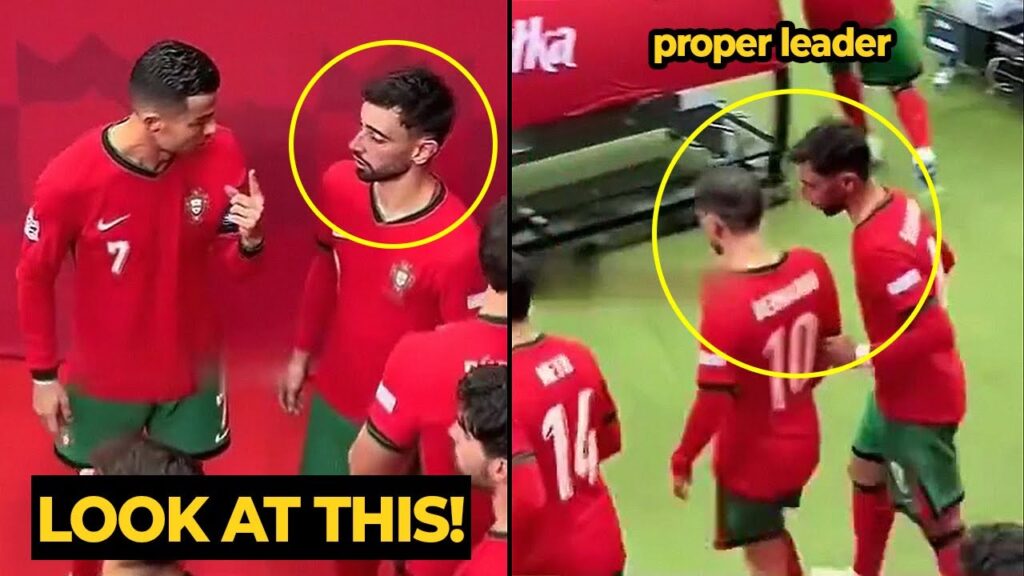 Bruno Fernandes showed respectful attitude after Ronaldo DID THIS before yesterday's game vs Poland