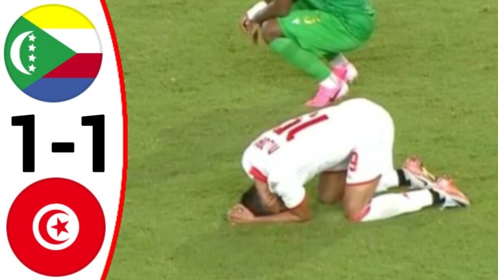 Comoros vs Tunisia (1-1) Yassine Meriah Goal, All Goals and Extended Highlights