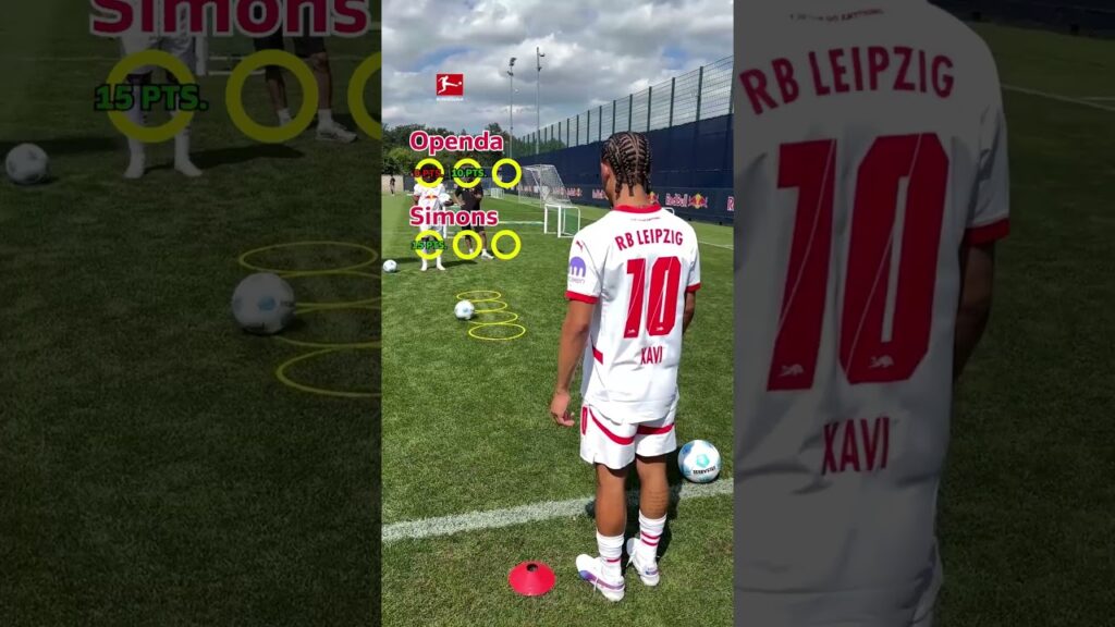 Loïs Openda 🆚 Xavi Simons : qui va remporter ce challenge ? 🎯👀 #shorts