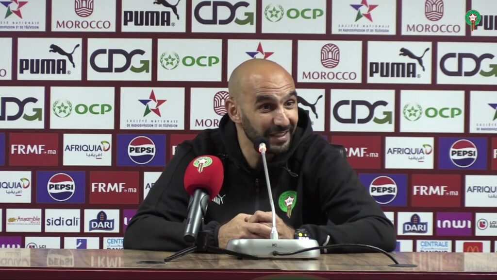 الندوة الصحافية للسيد وليد الركراكي بعد لقاء إفريقيا الوسطى