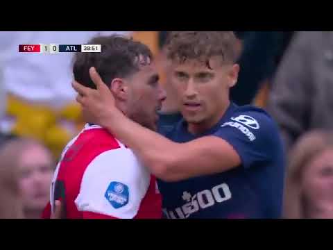 Atletico Madrid player Yannick Carrasco Redcard..