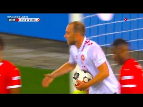 Christian Eriksen Goal Switzerland vs Denmark (2-2) Highlights and Goals - UEFA National League 2024