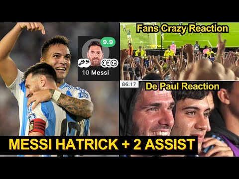 De Paul And Argentina Fans Crazy Reactions to MESSI Hatrick and 2 Assist against Bolivia| Messi News