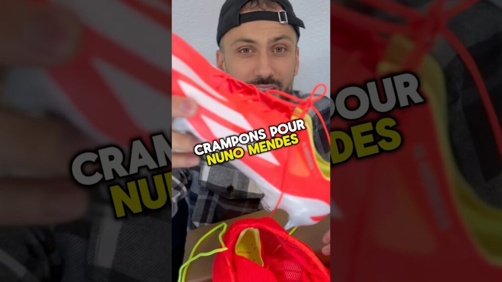 NUNO MENDES avec mes crampons custom  #nunomendes #rafaelleão #mbappe #adidasfootball #footballnews