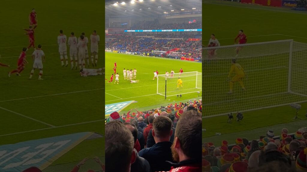 Neco Williams free kick Wales v Montenegro #wales #necowilliams #nationsleague