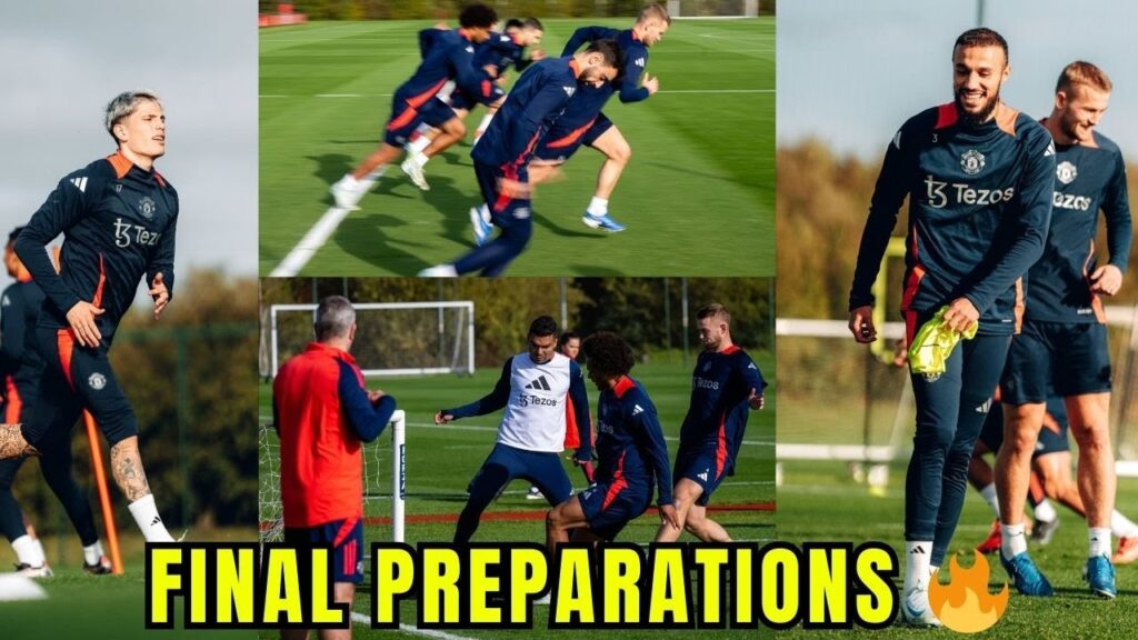 Noussair Mazraoui Joins Full Training! United Final Preparations Ahead Of Brentford.
