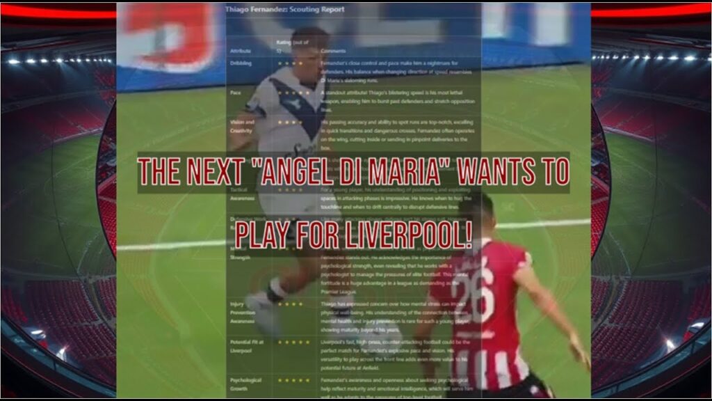 The next "Angel Di Maria" wants to play for Liverpool!