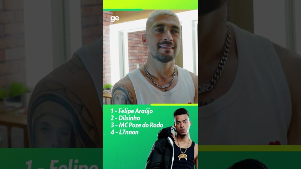 TOP 5 DO ARRASCAETA: ARTISTAS BRASILEIROS 🎤🇧🇷 | #shorts | ge.globo