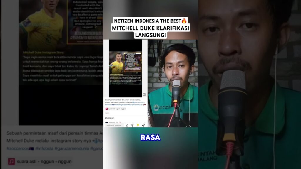Mitchell Duke Minta Maaf ke Indonesia #timnasindonesia #sepakbola