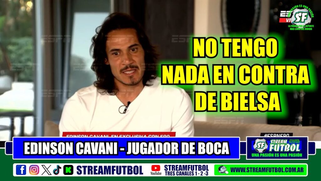 CAVANI: "NO TENGO NADA EN CONTRA DE BIELSA"