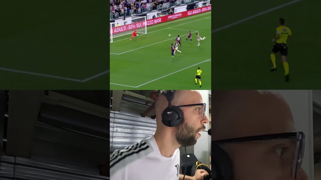 The reaction of the commentator to Vlahovic’s goal 🔥