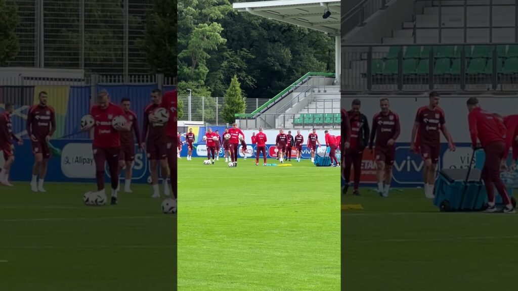 Karol Świderski trenuje przed pierwszym meczem na Euro 2024 z Holandią