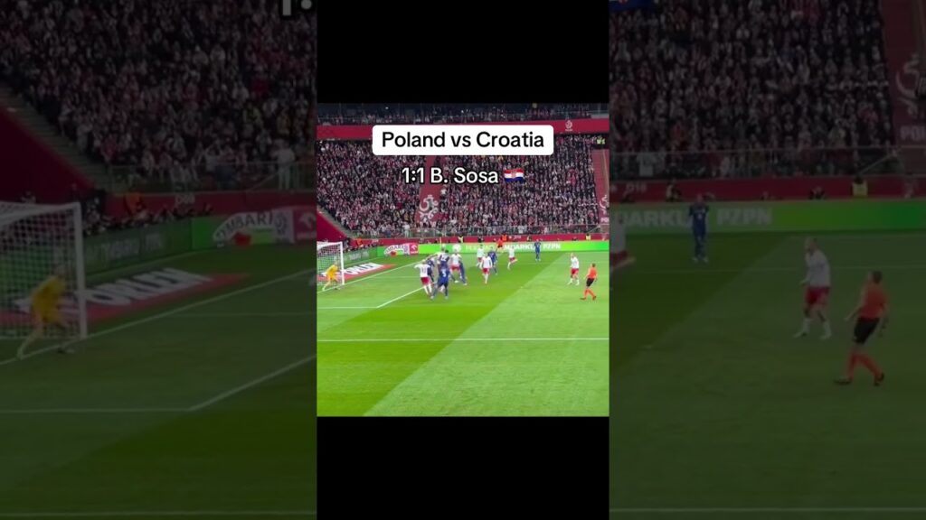 Croatia goal against Poland B. Sosa 1:1 Nations League #poland🇵🇱 croatia🇭🇷 #nationsleague #goal