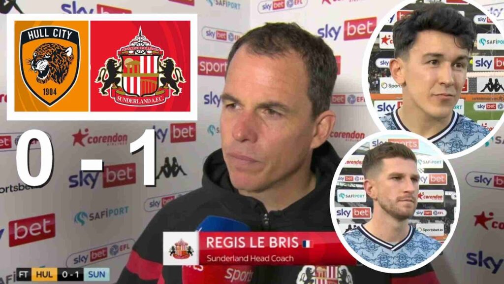 Regis Le Bris Luke O'Nien Chris Mepham Post Match Interview Hull City 0 vs 1 Sunderland 20/10/2024