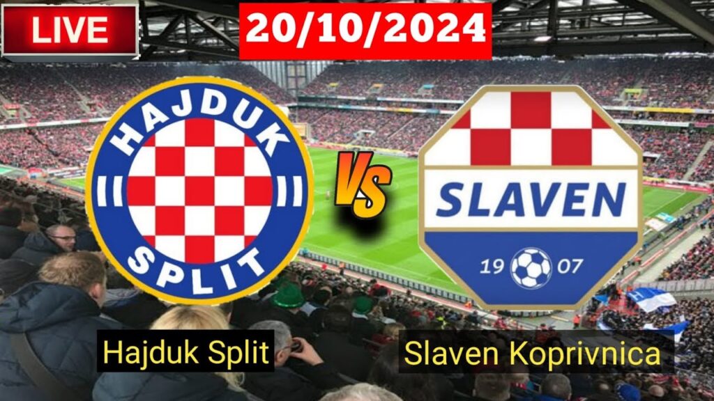 Slaven Koprivnica vs Hajduk Split |  HNL | Live Match Score Today uzivo HD 2024