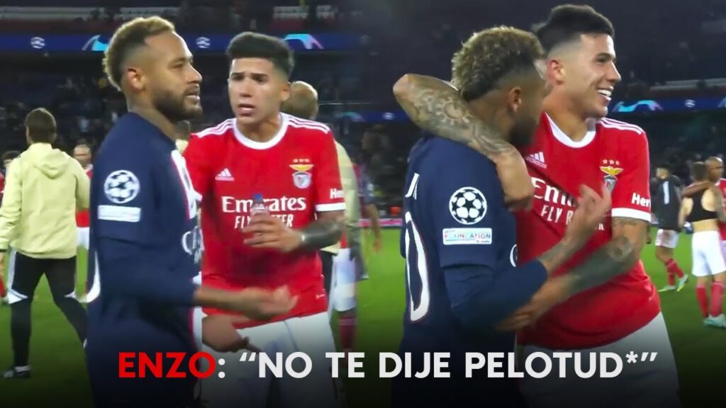 El picante y divertido cruce entre Neymar y Enzo Fernández 😡😆