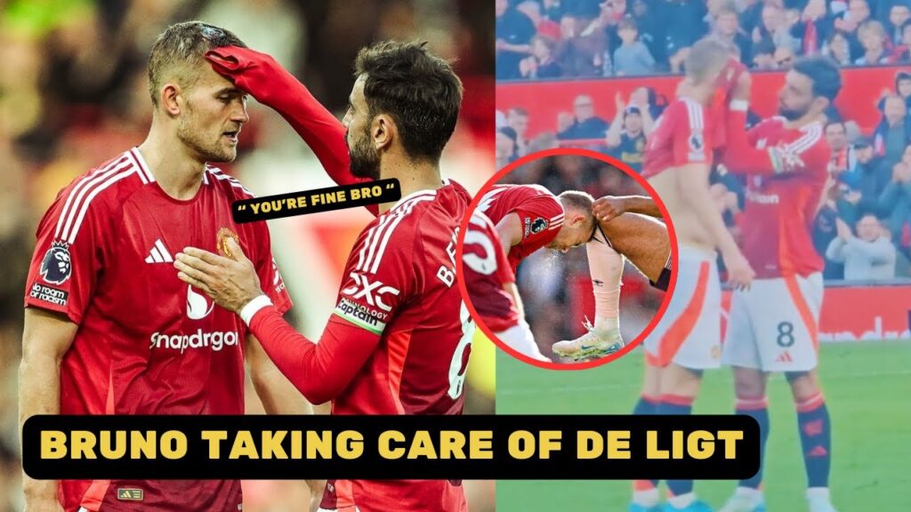 Bruno Fernandes Took Care Of Matthijs De Ligt Injury in The Middle Of The Game