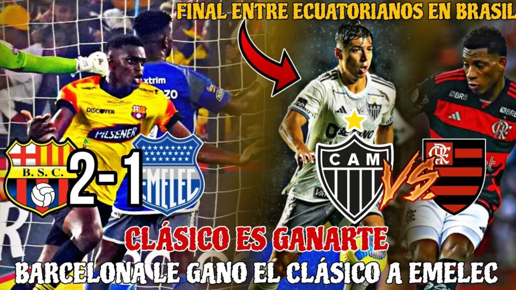 BARCELONA SC DERROTÓ 2-1 a EMELEC en el CLÁSICO DEL ASTILLERO - FINAL ENTRE ECUATORIANOS en BRASIL 🚀