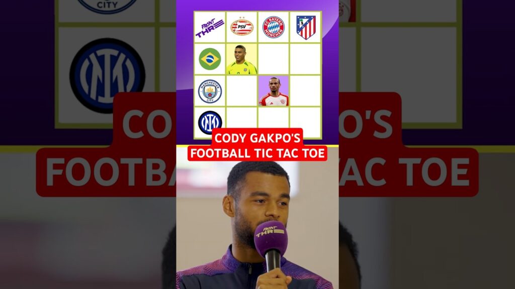 CODY GAKPO plays the HARDEST FOOTBALL TIC TAC TOE 🔥 #shorts #soccer