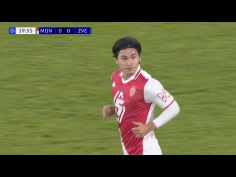Takumi Minamino Goal, Monaco vs Crvena zvezda (5-1) All Goals and Extended Highlights