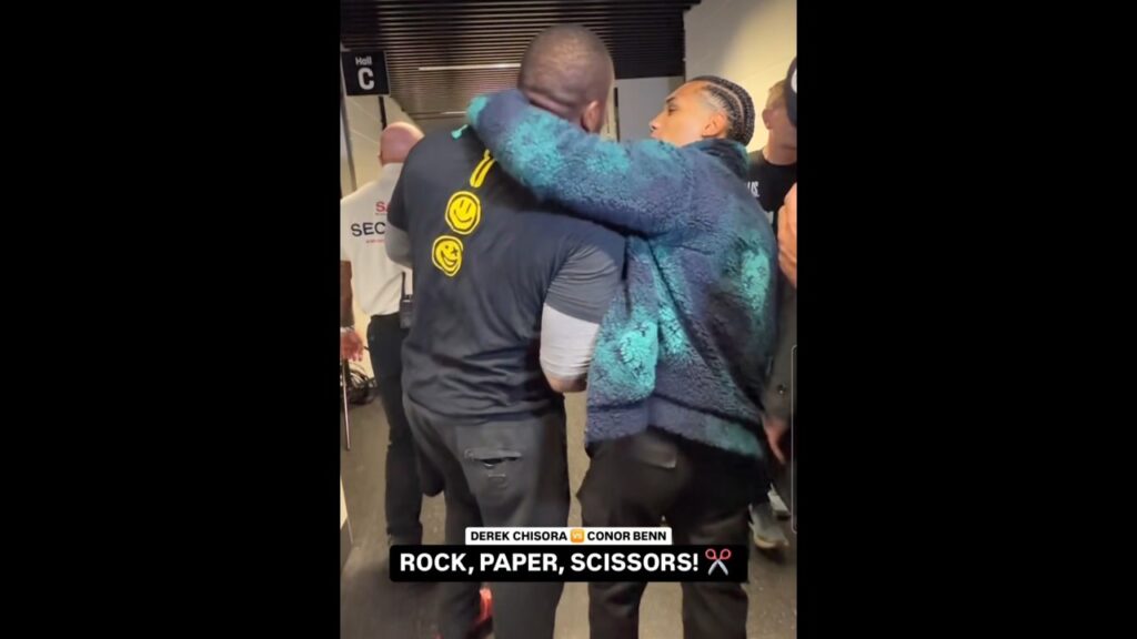 Conor Benn and Derek Chisora at Adam Azim v Ohara Davies 🥊