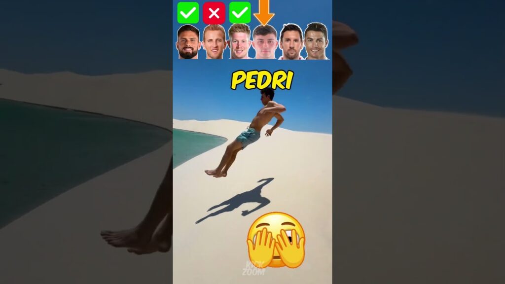 Giroud VS kane VS De Bruyne VS pedri VS Messi VS Ronaldo Crazy Swimming Moments😨