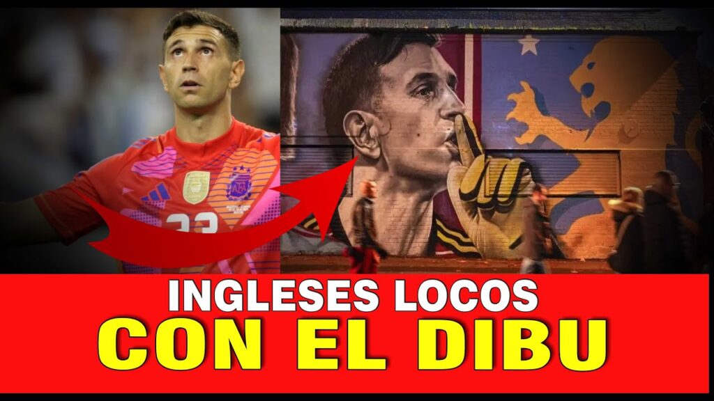 Como MARADONA en NAPOLEZ el dibu en INGLATERRA El tremendo mural que Aston Villa le hizo