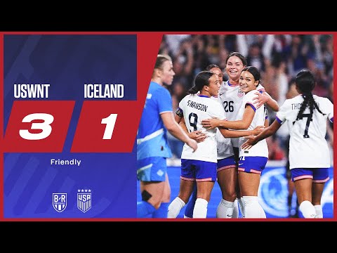 Emma Sears scores in debut as USA beat Iceland again | USWNT 3-1 Iceland | Official Highlights
