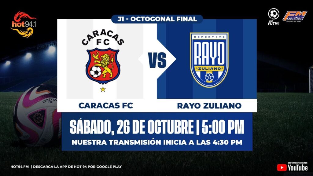 🎙🔴CIRCUITO OFICIAL⚫EN VIVO: CARACAS FC VS Rayo Zuliano | J1 |Octogonal Clausura | FUTVE 2024