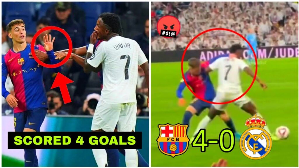 Gavi Trolls Vinícius Jr After Barcelona's 4-0 Win Against Real Madrid