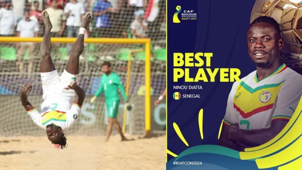 Ninou Diatta 🇸🇳 a été élu meilleur joueur de la CAN de beach soccer 🏆