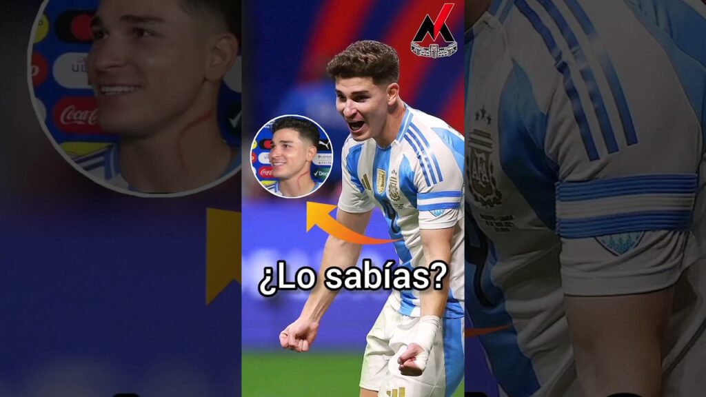 ¡La lastimadura que le quedó a Julián Alvarez en el cuello post partido vs. Canadá! 😯