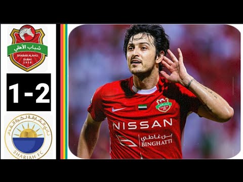 ملخص مباراة شباب الأهلي و الشارقة اليوم 2-1/أهداف مباراة شباب الأهلي و الشارقة اليوم دوري أدنوك