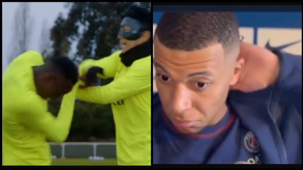 Pape Matar Sarr avec Heug Min Son /Mbappé répond aux célébrations de Emiliano Martinez