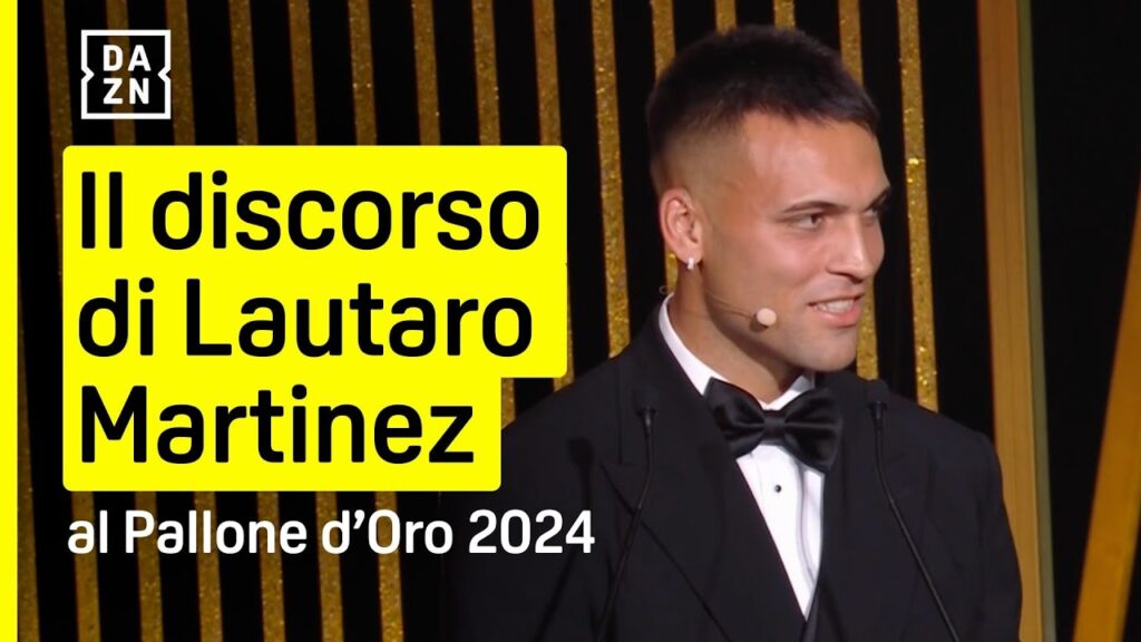 LAUTARO MARTINEZ, il discorso al Pallone d'Oro: "Ecco il mio OBIETTIVO!" | Ballon d'Or | DAZN