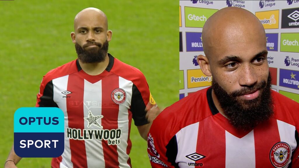 Bryan Mbeumo reacts to his LATE Brentford winner against Ipswich Town 🐝