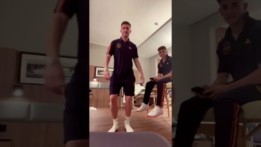 El BAILE de LAPORTE y el RETO a GAVI #gavi #laporte #seleccionespañola #tiktokvideo