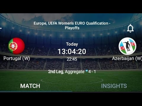 LIVE:Portugal (W) VS Azerbaijan (W) Europe,UEFA women's Euro Qualification playoffs