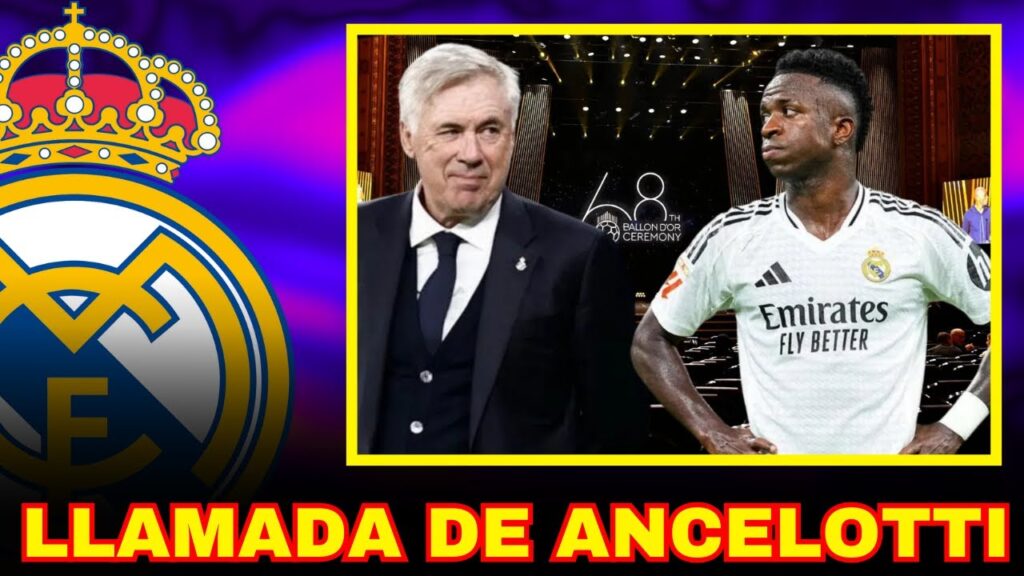 LLAMADA DE ANCELOTTI A VINICIUS TRAS ACABAR LA GALA DEL BALÓN DE ORO