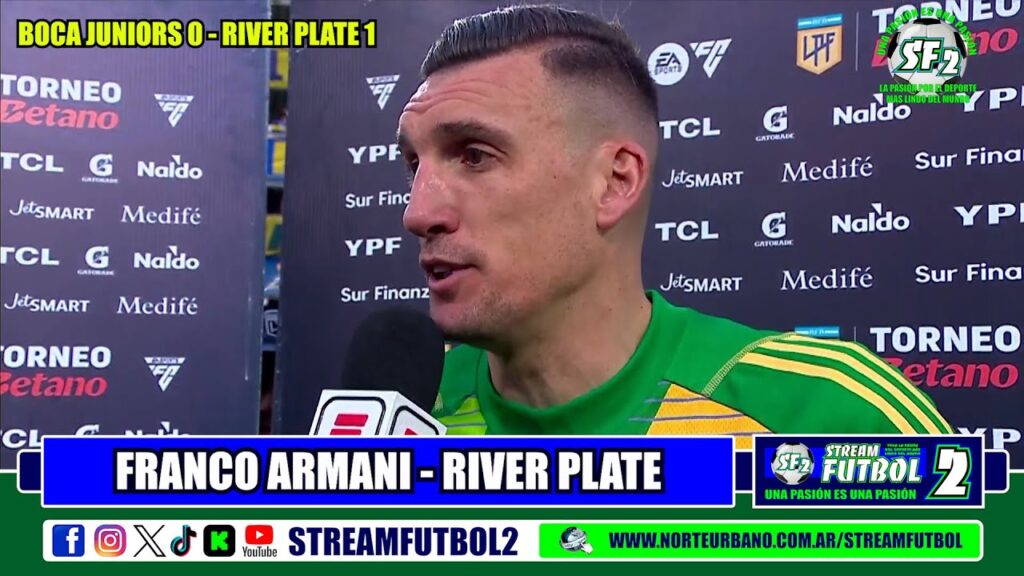 Franco Armani: "Tenemos que seguir de esta manera"