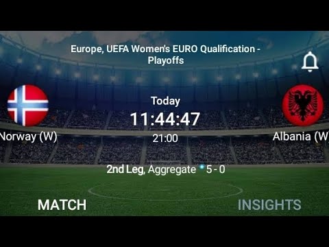 LIVE: Norway (W) VS Albania (W) Europe,UEFA women's Euro Qualification playoffs