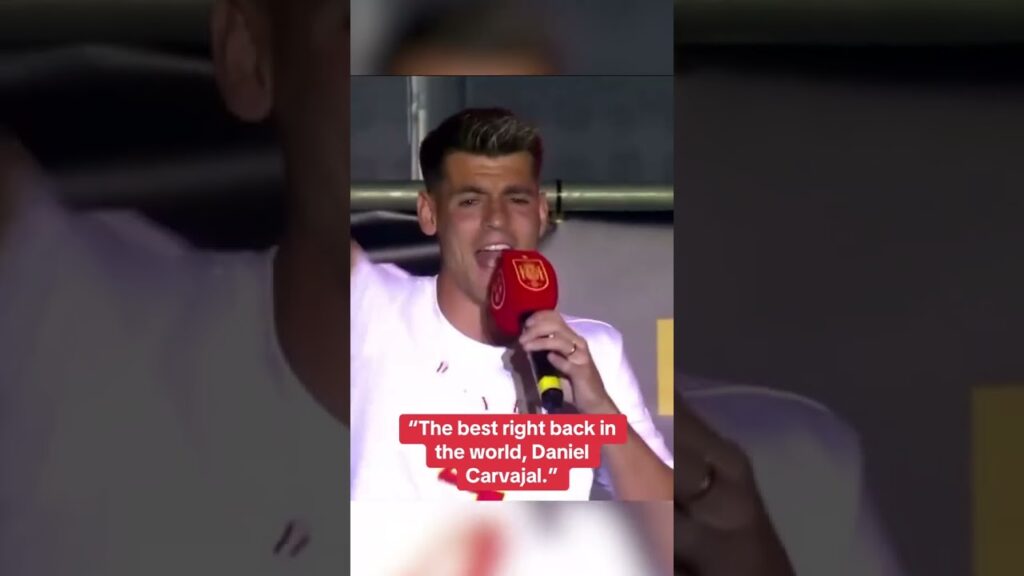 Morata had a message for Musiala 😂 (via @RFEF/TT) #shorts