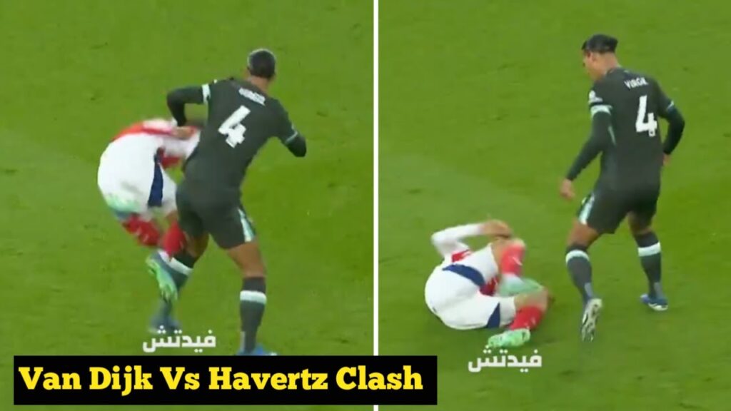 Van Dijk kicks out at Havertz twice for no reason